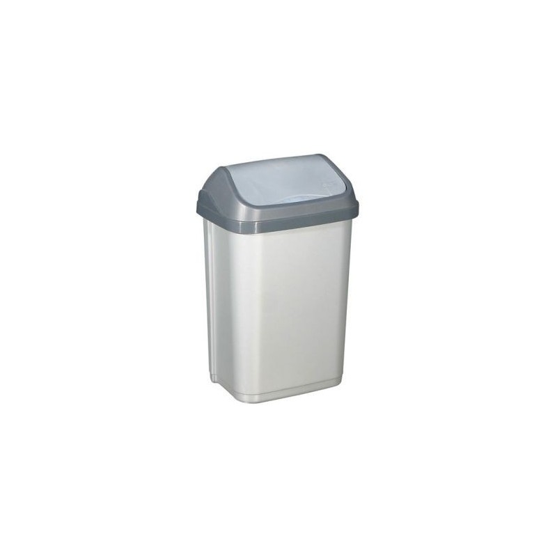ALUMINIUM ET PLASTIQ Poubelle couvercle basculant 25l