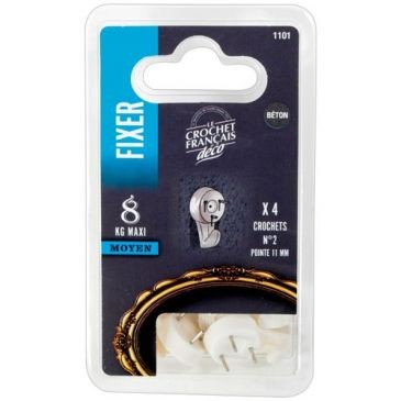 LE CROCHET FRANCAIS Crochet suédois mm plast.spécial béton bl4