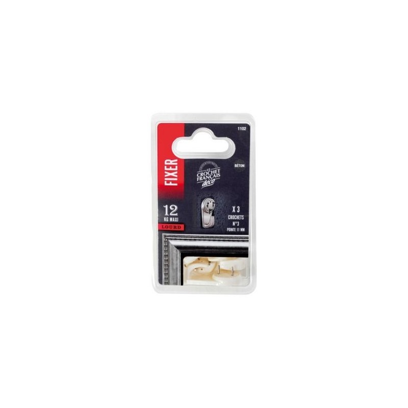 LE CROCHET FRANCAIS Crochet suédois gm plast.spécial béton bl3