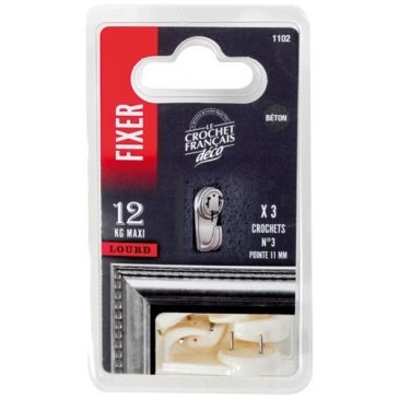 LE CROCHET FRANCAIS Crochet suédois gm plast.spécial béton bl3
