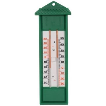 Spear & Jackson Thermomètre mini maxi sans mercure vert 23cm