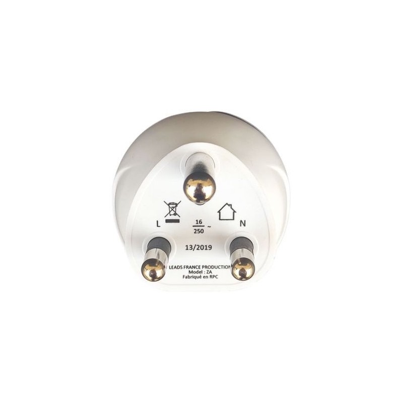 LTE DESIGN Adaptateur 2p+t Afrique du Sud 230V 3680W