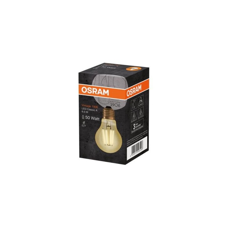 OSRAM LED Standard Ed.1906 clair filament or 65w éq 51 E27 chaud