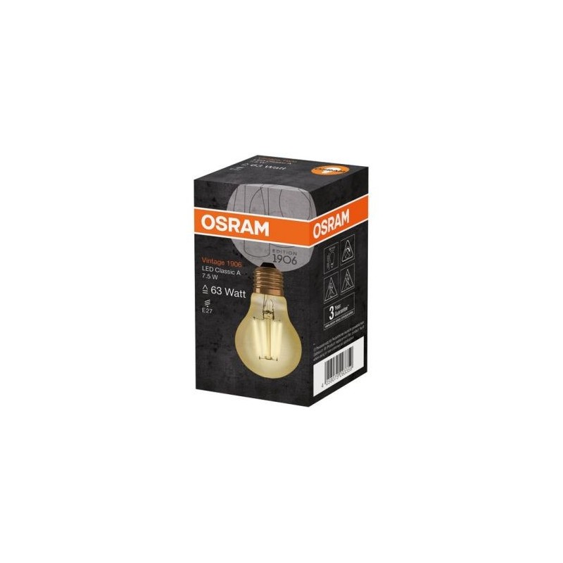 OSRAM LED Standard Ed. 1906 clair filament or 7.5w éq 66 E27 ch