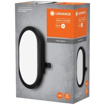 LEDVANCE LED BULKHEAD 11W 840 BK 6X1