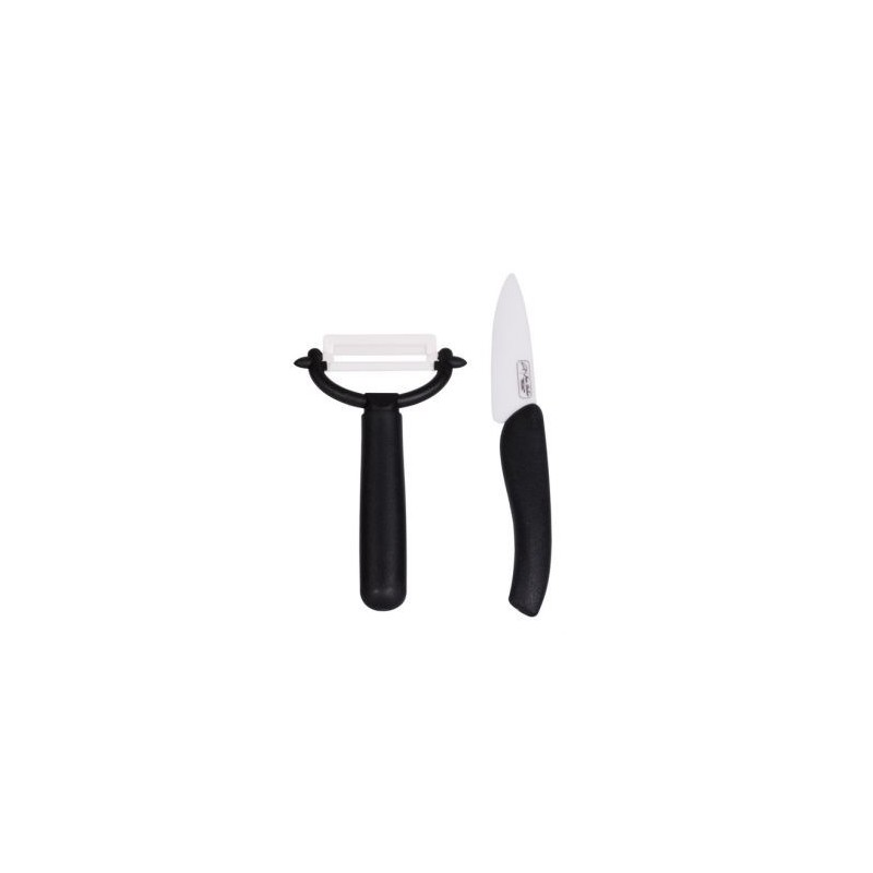 Jean Dubost Set Couteau Office 8 cm + Éplucheur - Céramic