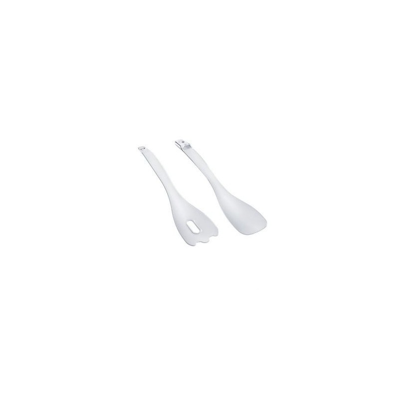 Metaltex Couvert à salade 2 en 1 plastique transparent 28cm TWEENGS