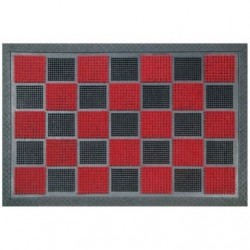 Tapis picots floque rouge...