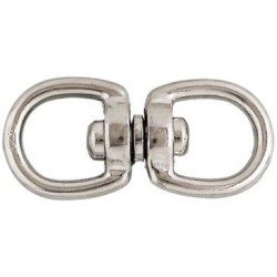 Touret double zamak nickelé fil Ø5.5mm 40kg blister 1