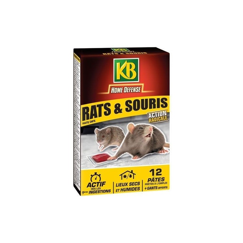 KB Home Defense Home defense rat souris pâte 12x10g /nc