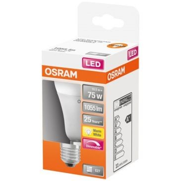 OSRAM Led standard dépolie radiateur variable 10.5w e27 ch bte 1