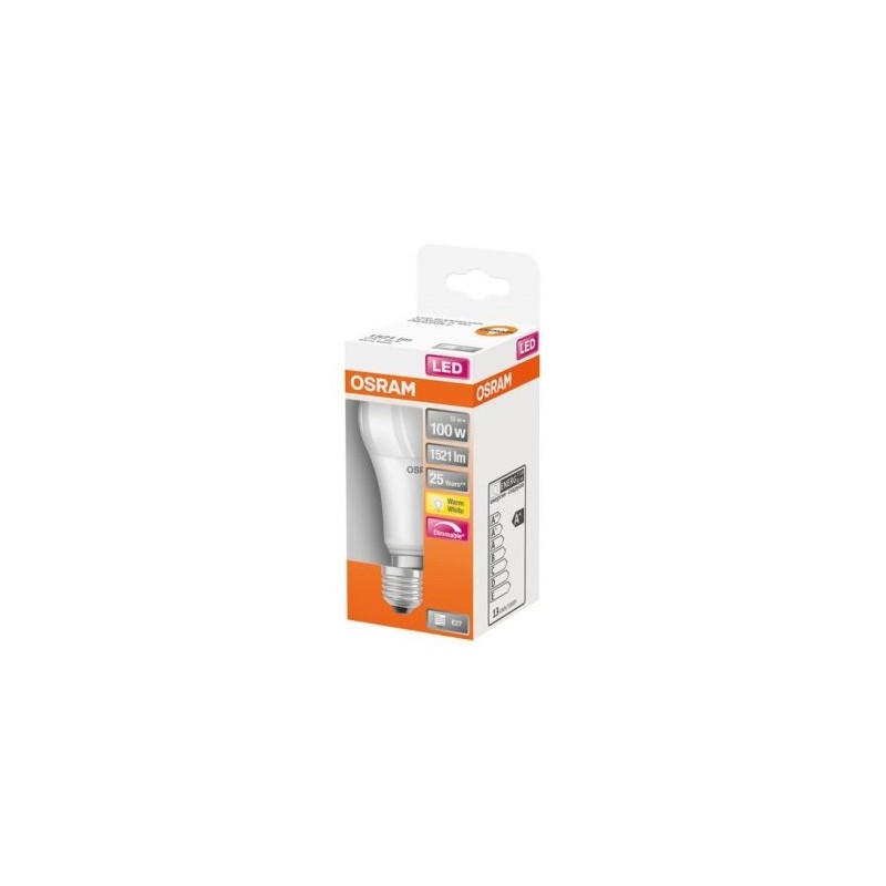 OSRAM Led standard dépolie radiateur variable 13w e27 chd bte 1