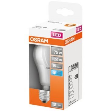 OSRAM Led standard dépolie avec radiateur 10w e27 froid bte 1