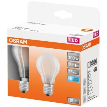 OSRAM Led std full glass 10W E27 blanc froid boite 2