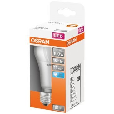 OSRAM Led standard dépolie avec radiateur 13w e27 froid boite 1