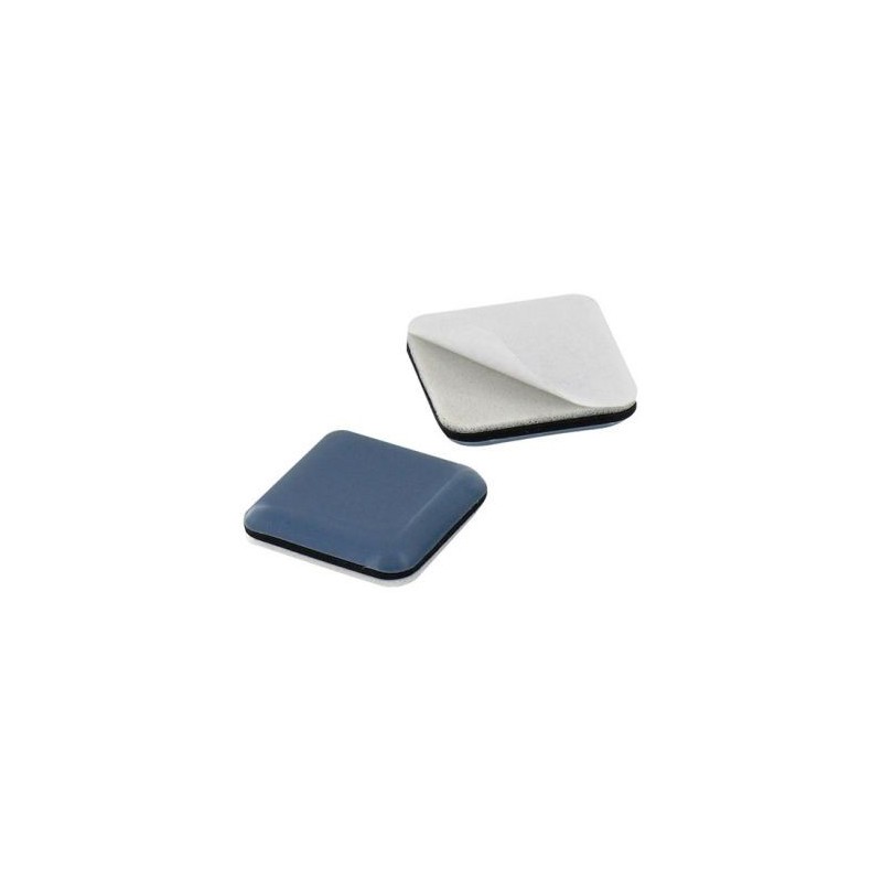 Vynex Patin glisseur ptfe gris adhésif 50x50mm blister de 4