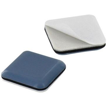 Vynex Patin glisseur ptfe gris adhésif 50x50mm blister de 4