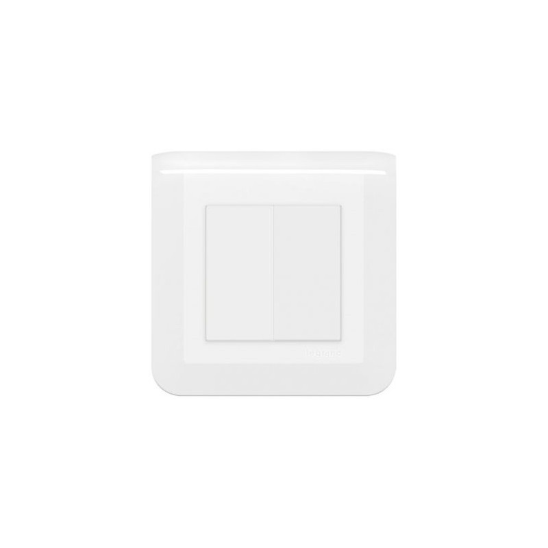 Legrand Mosaic double interrupteur va et vient 10A blanc complet