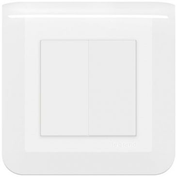 Legrand Mosaic double interrupteur va et vient 10A blanc complet