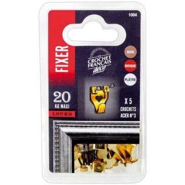 LE CROCHET FRANCAIS Crochet acier laiton n° 3 cte 05