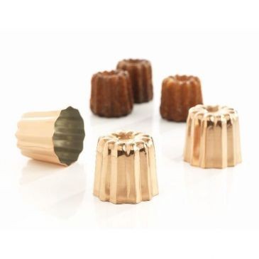 Patisse Lot de 3 moules à cannelés 5.5 cm en cuivre