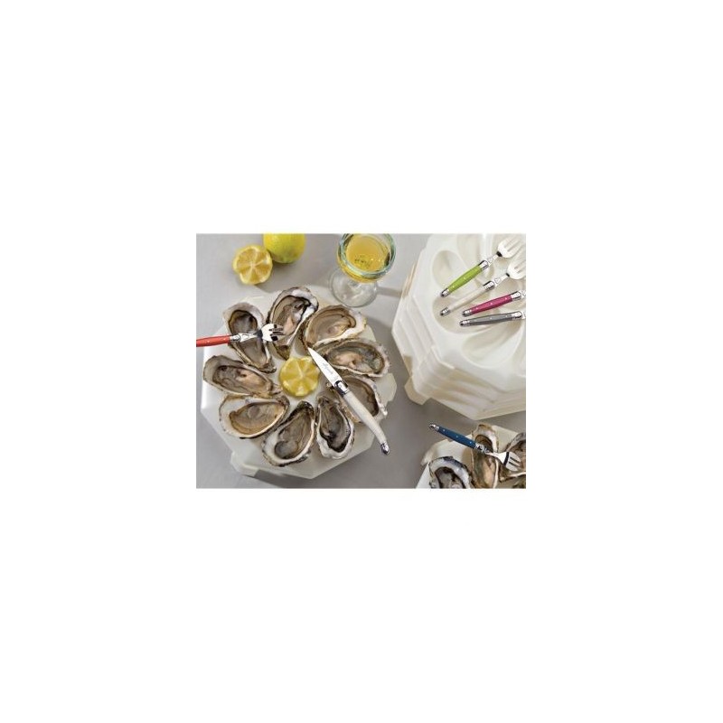 ROGER ORFEVRE Lot de 6 assiettes de 9 huitres Blanc Nacré