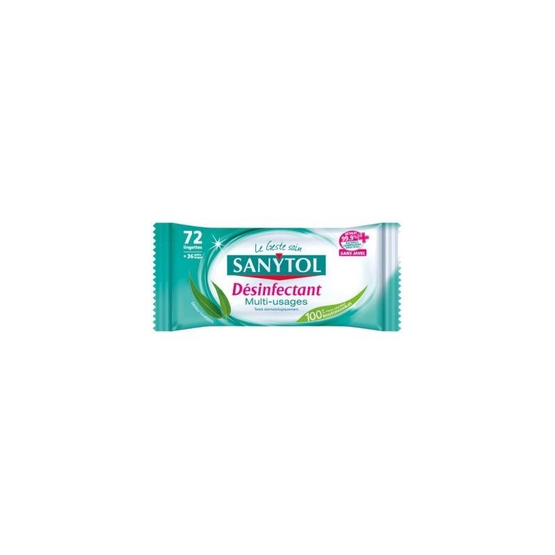 SANYTOL Sanytol lingettes multiusages désinfectantes x48