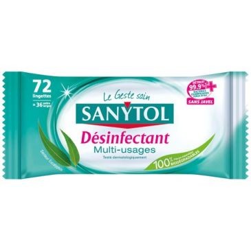 SANYTOL Sanytol lingettes multiusages désinfectantes x48
