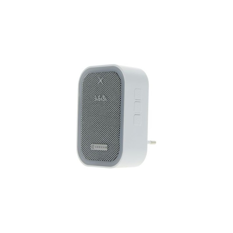 Ceezam Carillon sans fil plug + flash 18 mélodies 90DB 200M blanc