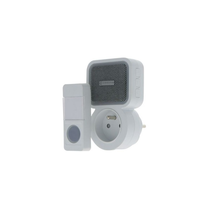 Ceezam Carillon sans fil set plug pass 38 mélodies 85DB 100m blanc