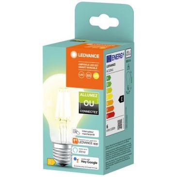 LEDVANCE Led Smart+bluetooth filament classic e27 6w blanc chaud