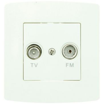 Profile Prise tv/fm encastrable blanche