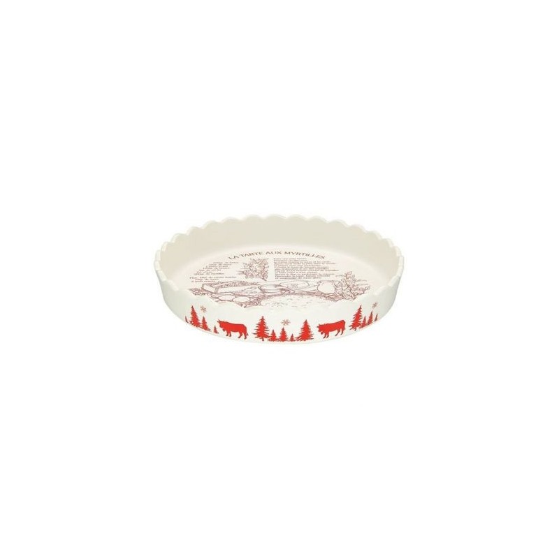 Table et cook Tourtière 30 cm Blanc Mat - Myrtilles