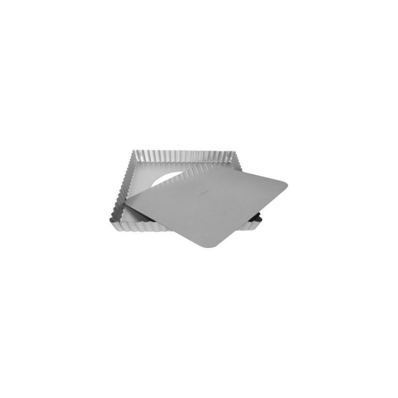 Patisse Moule à tarte carré 21 x 21 x 2.5 cm - Silver Top