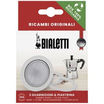 BIALETTI Filtre + 3 joints pour cafetière 2 tasses