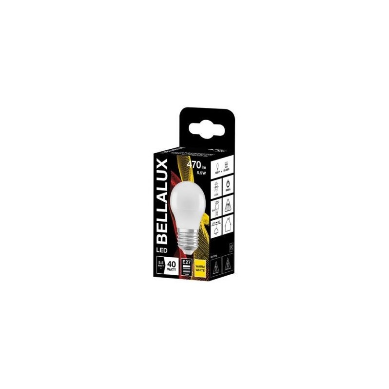 Bellalux Bellalux led dépoli sphére e27 5.5w chaud 470lm