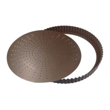 Gobel Tourtière cannelée 24 cm avec fond amovible perforé - Acier antiadhérent