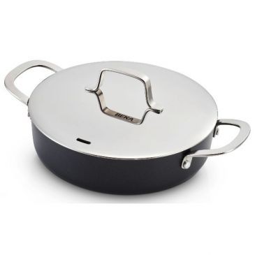 Beka Line Sauteuse 2 anses revêtue 24 cm + couvercle inox - Maestro