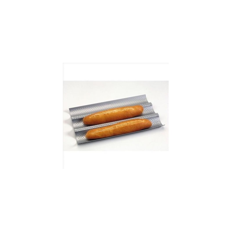Patisse Moule 3 baguettes revêtu 38 cm - Silver Top