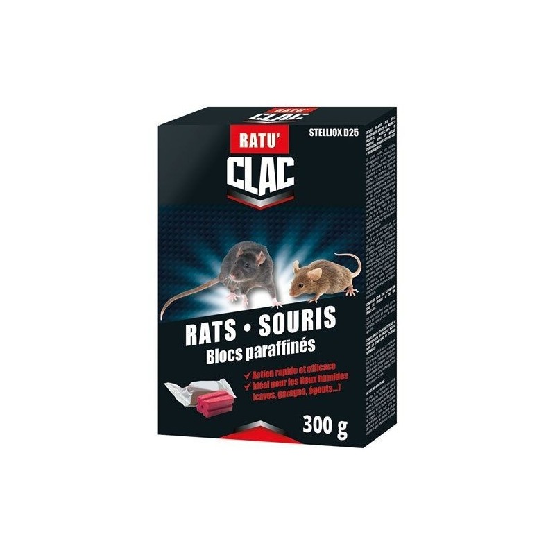 CLAC Rat-souris bloc paraffinés 300g