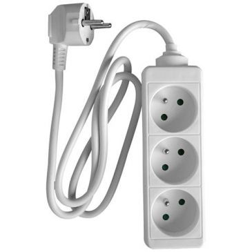 Zenitech Bloc 3 prises 2p+t 16a blanc