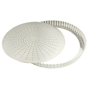 Gobel Tourtière cannelée perforée 28 cm à fond amovible - Fer Blanc