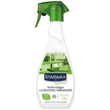STARWAX SOLUVERT Nettoyant multiusages alcool ménager spray 500ml Ecocert