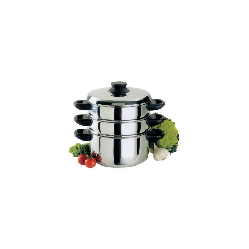 BAUMALU Combiné vapeur inox 20 cm 3 corps