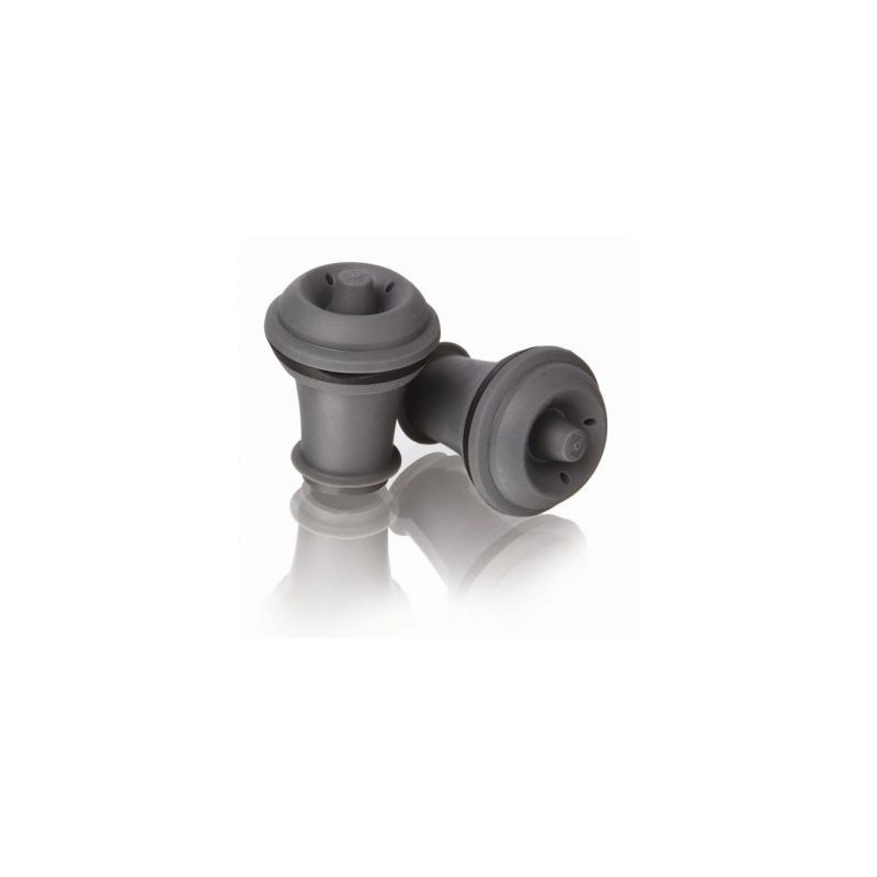 Vacuvin Lot de 2 bouchons gris