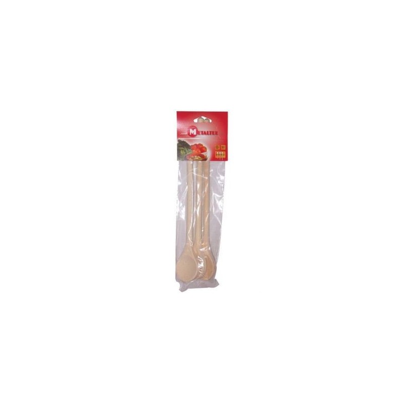 Metaltex Lot de 3 Cuillères en bois