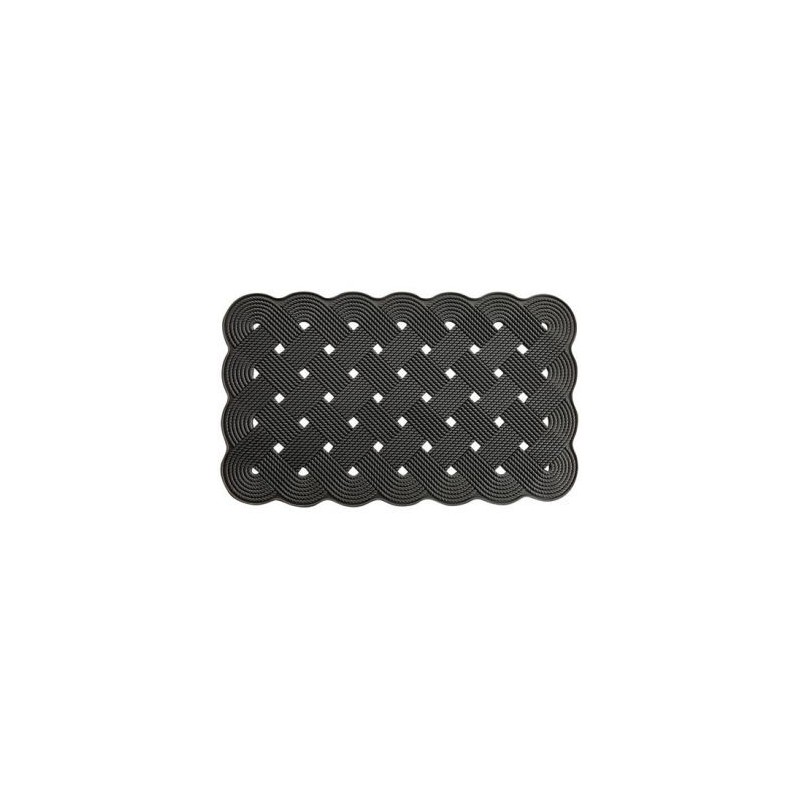 IDMAT Tapis tresse caoutchouc épaisseur 6mm 45x75cm