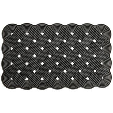 IDMAT Tapis tresse caoutchouc épaisseur 6mm 45x75cm
