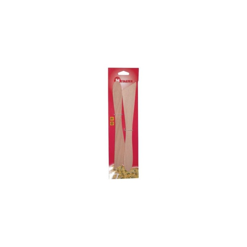 Metaltex Lot de 2 spatules en bois 30 cm