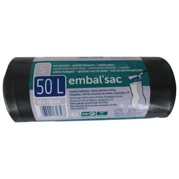 SCHWEITZER Sac poubelle gravats 50l x5 0pg05568